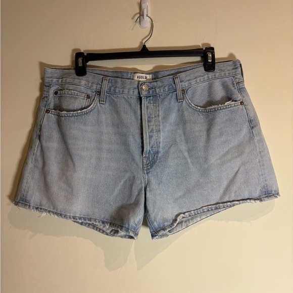 AGOLDE Parker Long Shorts in Twister Light Blue size 34 - Picture 5 of 10